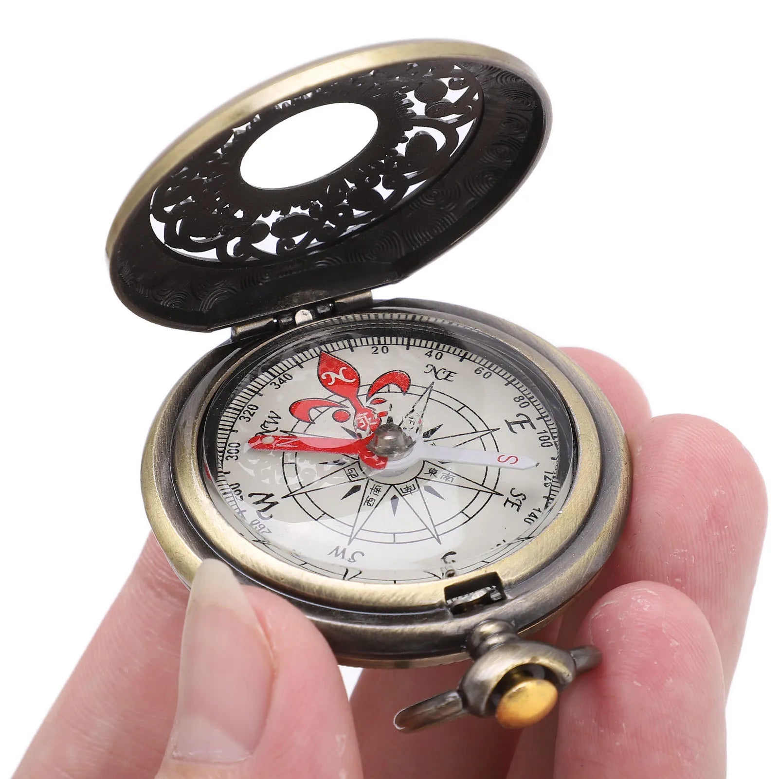 Compass New Outdoor Camping Hiking Portable Pocket Brass Gold Color Copper Compass Navigation With Waterproof Characteristics