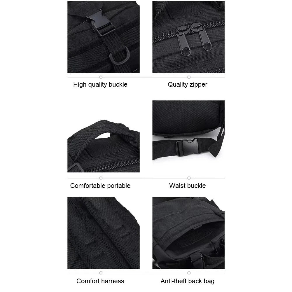 Mountaineering Bag Large Capacity Camping Backpack Adjustable Hiking Backpack Breathable for Outdoor Sports