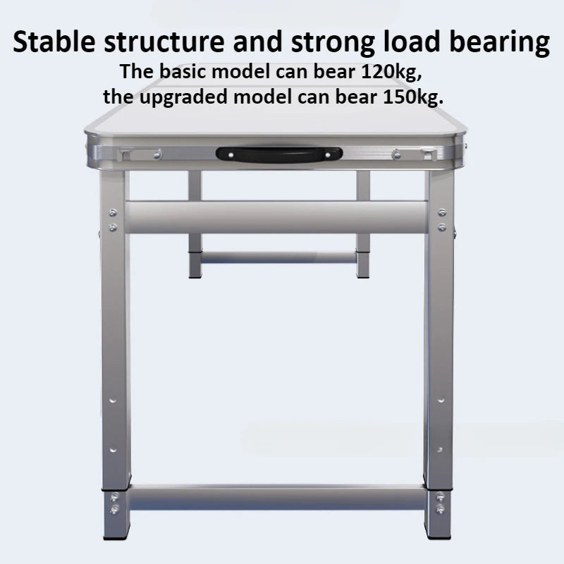 Camping Table Folding Table Outdoor Lightweight Portable Dining Table Height Adjustable Die-cast Metal Table for Camping BBQ