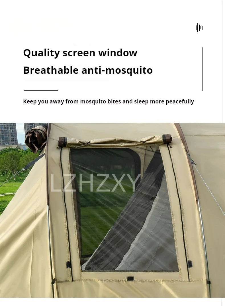 Outdoor camping tent one-bedroom one-living room large space thickened windproof rainproof and sunshade tent Camping Shelters