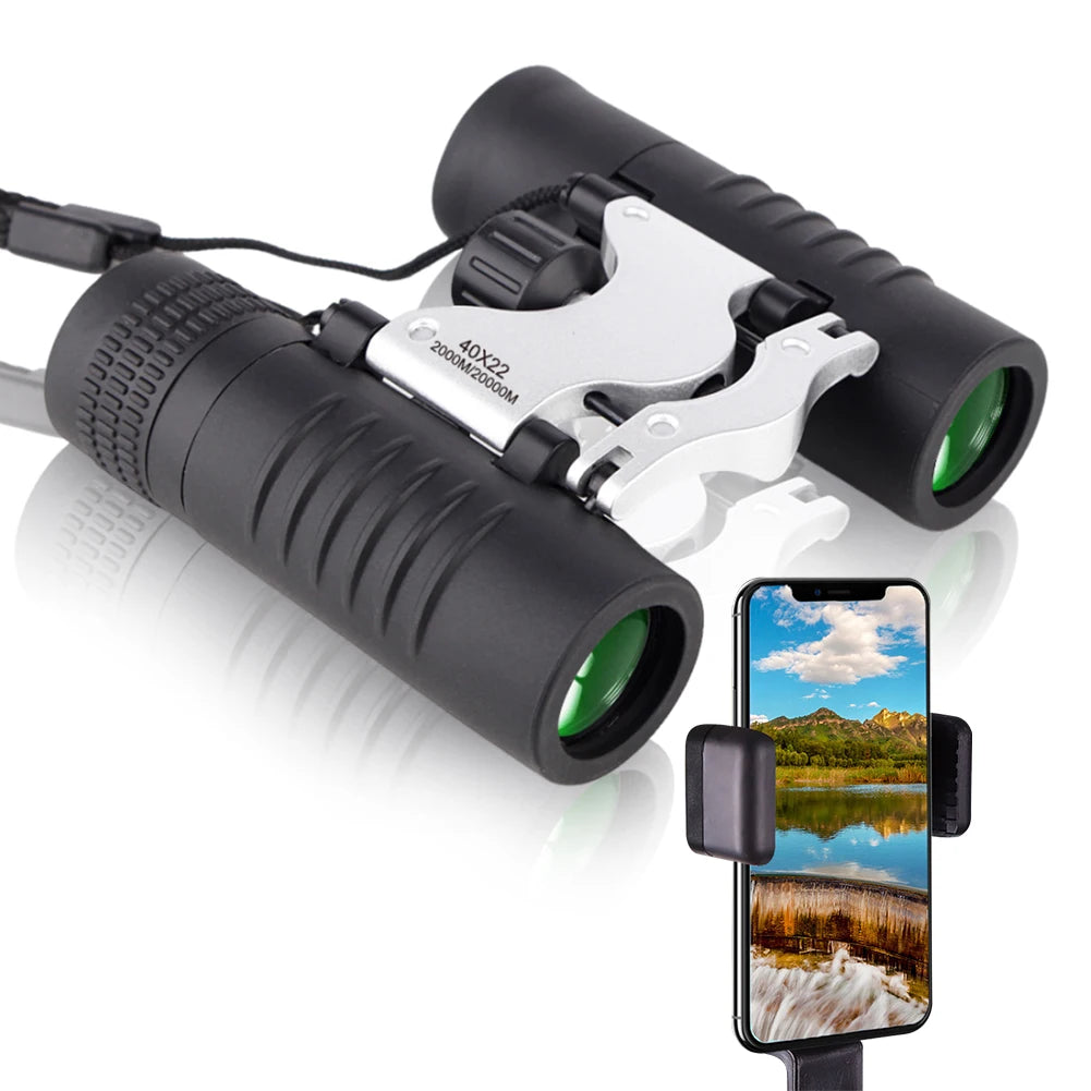 8x21 High Definition Large Field View Binoculars Easy Focus Mini Pocket Binoculars for Bird Watching Hunting Concert Theater