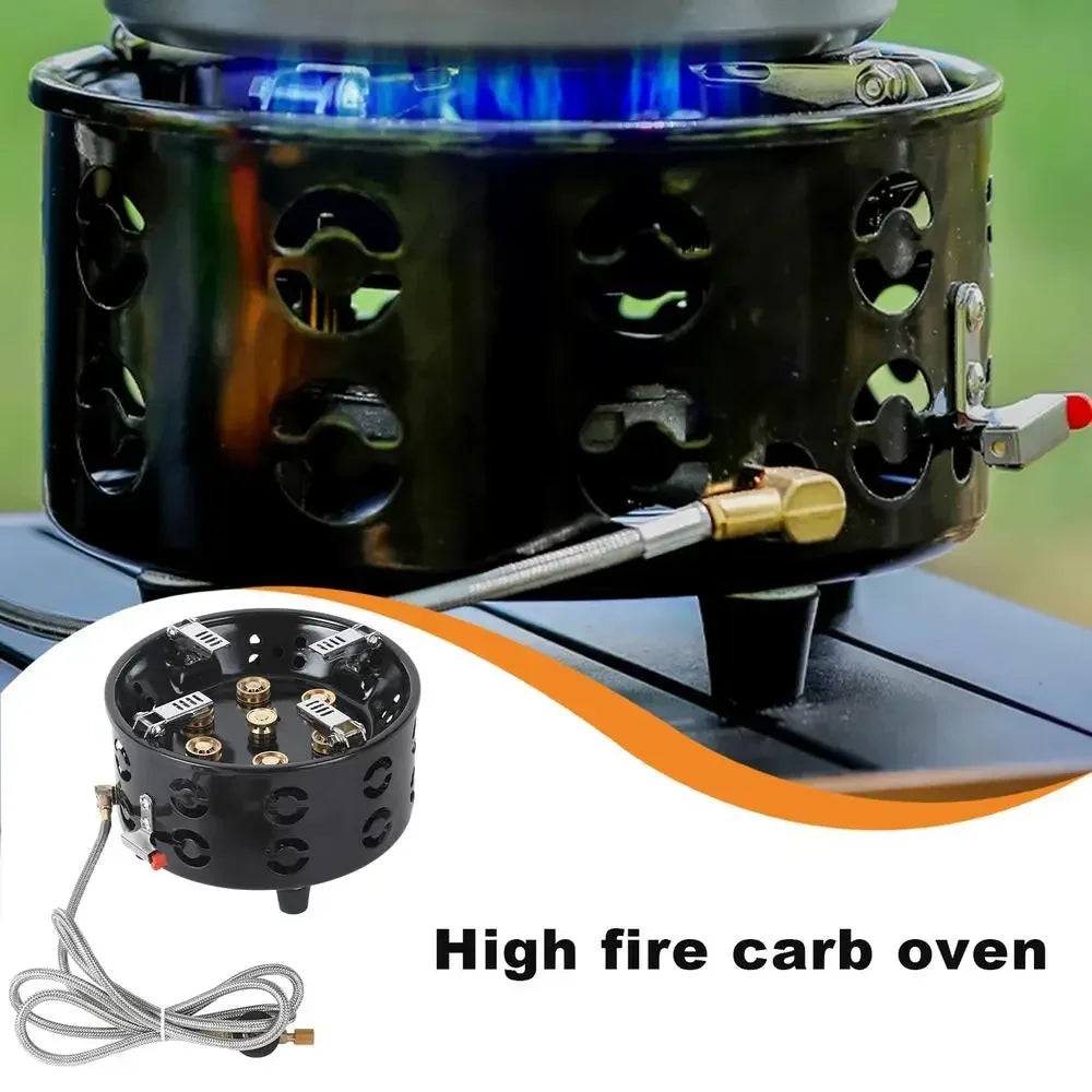 High Power Camping Stove Gas and Coal Stove Convenient Outdoor Camping Burner Gas Stove Windproof Stove Camping Fishing Burner