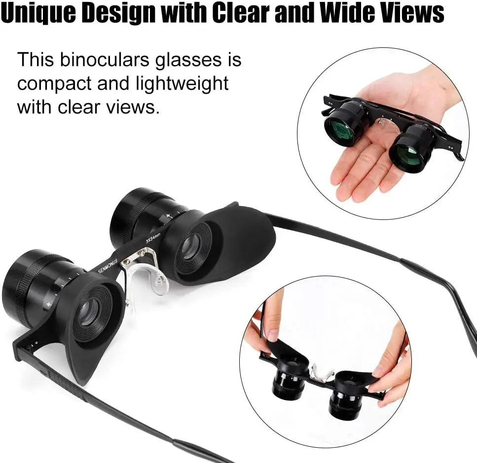 Fishing Binoculars for outdoor bird watching, fishing, sports, theater professional hands-free glasses HD portable telescope
