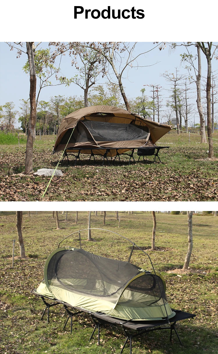 210X80cm 600D Oxford Camping Cot, Portable Folding Bed 210x80cm, 4kg Lightweight, Easy Setup for Outdoor Hiking Travel