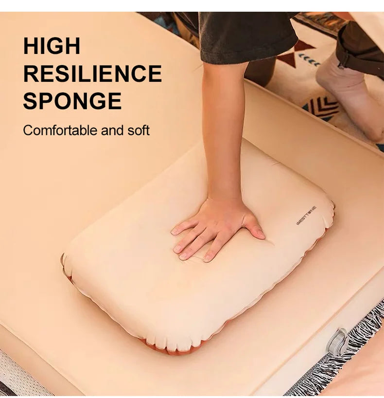 Westtune Camping Pillow Portable Self Inflating Sleeping Pillow 3D Ultralight Sponge Compact Pillow Outdoor Travel Neck Pillow