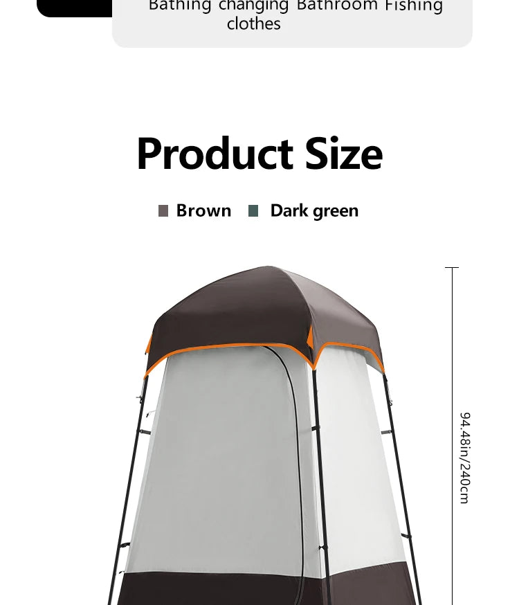 Portable Shower Tent for Outdoor Bathing Camping Toilet Pop-Up Privacy Shelter Beach Dressing Room Waterproof Lightweight WC