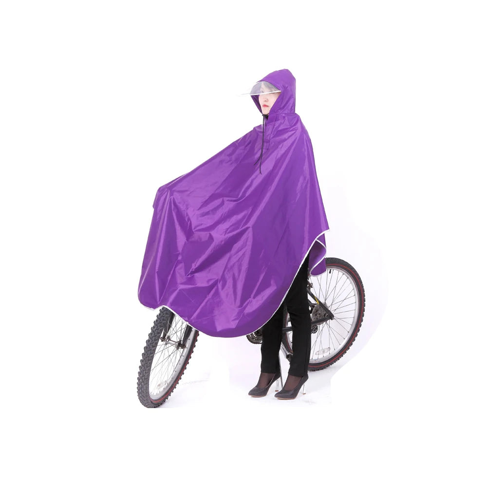 Rain Hooded Cape Raincoat Withraincover Ponchos Adults Hoods Hood Cloak Waterproof Riding Cycling Scooter