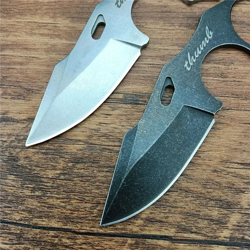 Pocket Fixed Blade Mini Neck Knife Small Lightweight Portable Outdoor Tactical Survival Knife EDC Multi Tool Keychain Knife