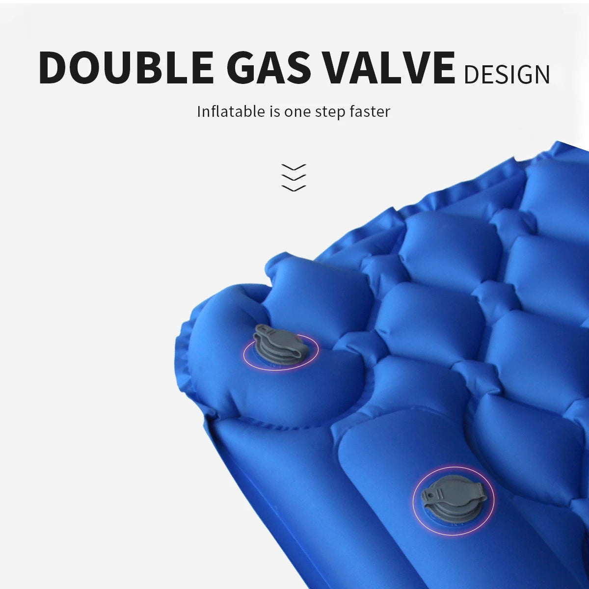 Outdoor Sleeping Pad with Pillow Ultralight, 77”*23.6”*2.4” Inflatable Camp Sleeping Mattress for Adult