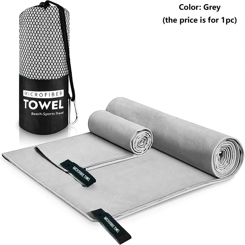 Quick-Drying Sports Towel 40x80/76x152CM Blue Grey Green Orange Swimming Gym Fitness Camping Running Beach Washcloth Towels