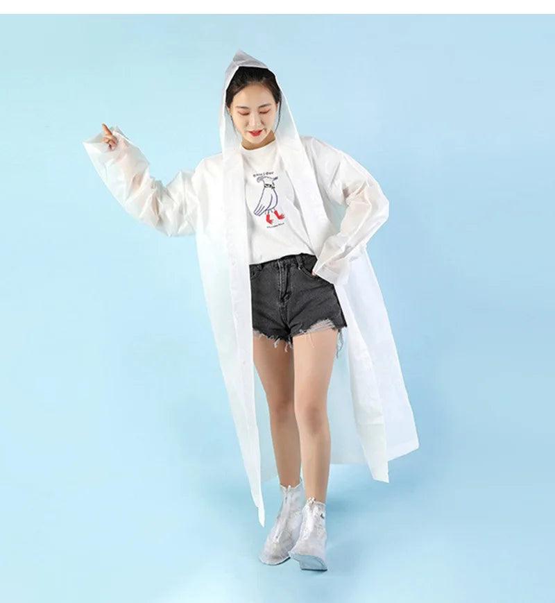 Raincoat Women Men Impermeable Thickened Waterproof Raincoat Tourism Outdoor Hiking Rain Poncho Raincoat Hooded Rain Coat