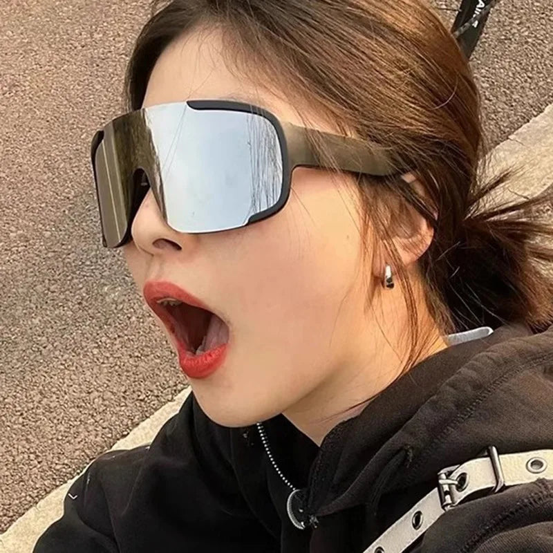 Sunglasses for women, cycling glasses, outdoor sports, running, UV protection, windproof, men's sunglasses, round face