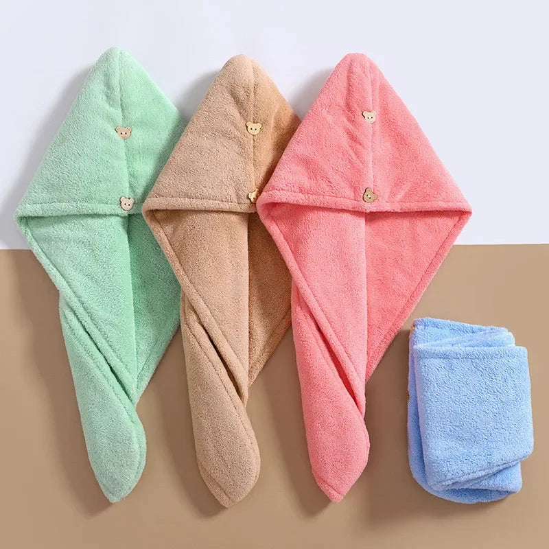Quick Dry Hair Quick Drying Microfiber Towels Bathroom Bathroom Accessories Nursing Cap With Buckle Sauna Spa Towel Bath