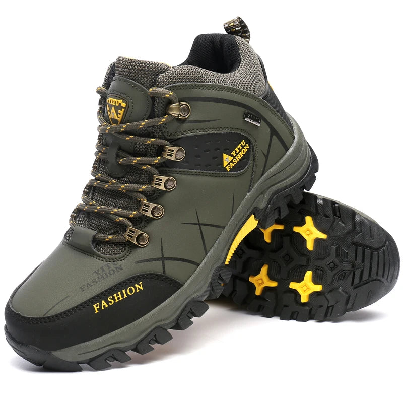 Men's Hiking Shoes Waterproof Wear-resistant Sports Camping Climbing Shoes Outdoor Trekking Tourism Shoe Fishing Hunting Boots