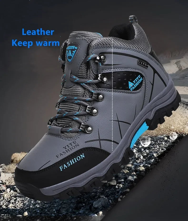 Hiking Shoes Men Ankle Boots Outdoor Camping Anti-collision Climbing Shoe Lace Up Climbing Trekking Sneakers