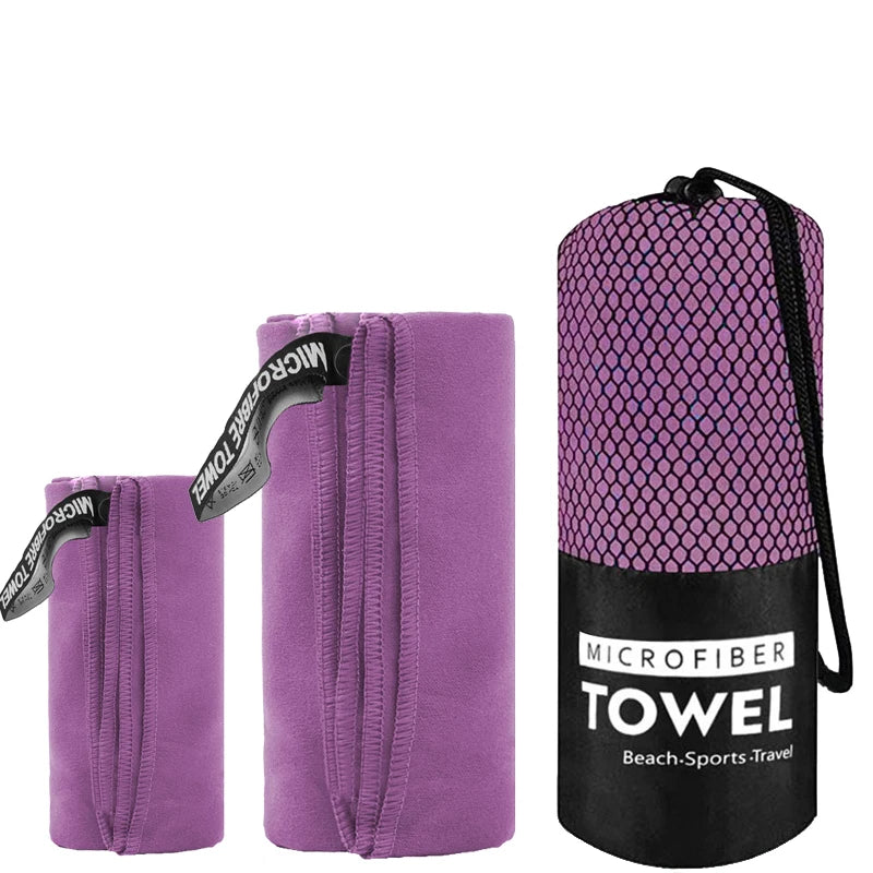 2 piece set quick drying towels for sports, fitness, swimming, beach, sweat water absorption, suitable for outdoor camping