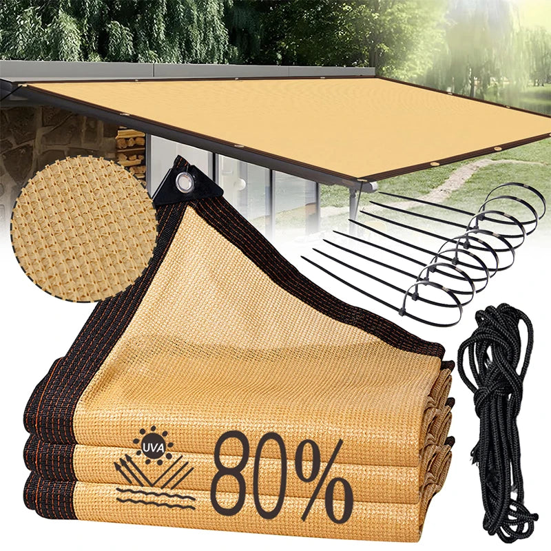 Sunshade Net for Garden Waterproof  Square Sun Shelter UV Protection Outdoor Canopy Patio Pool Sail Awning Camping Accessories