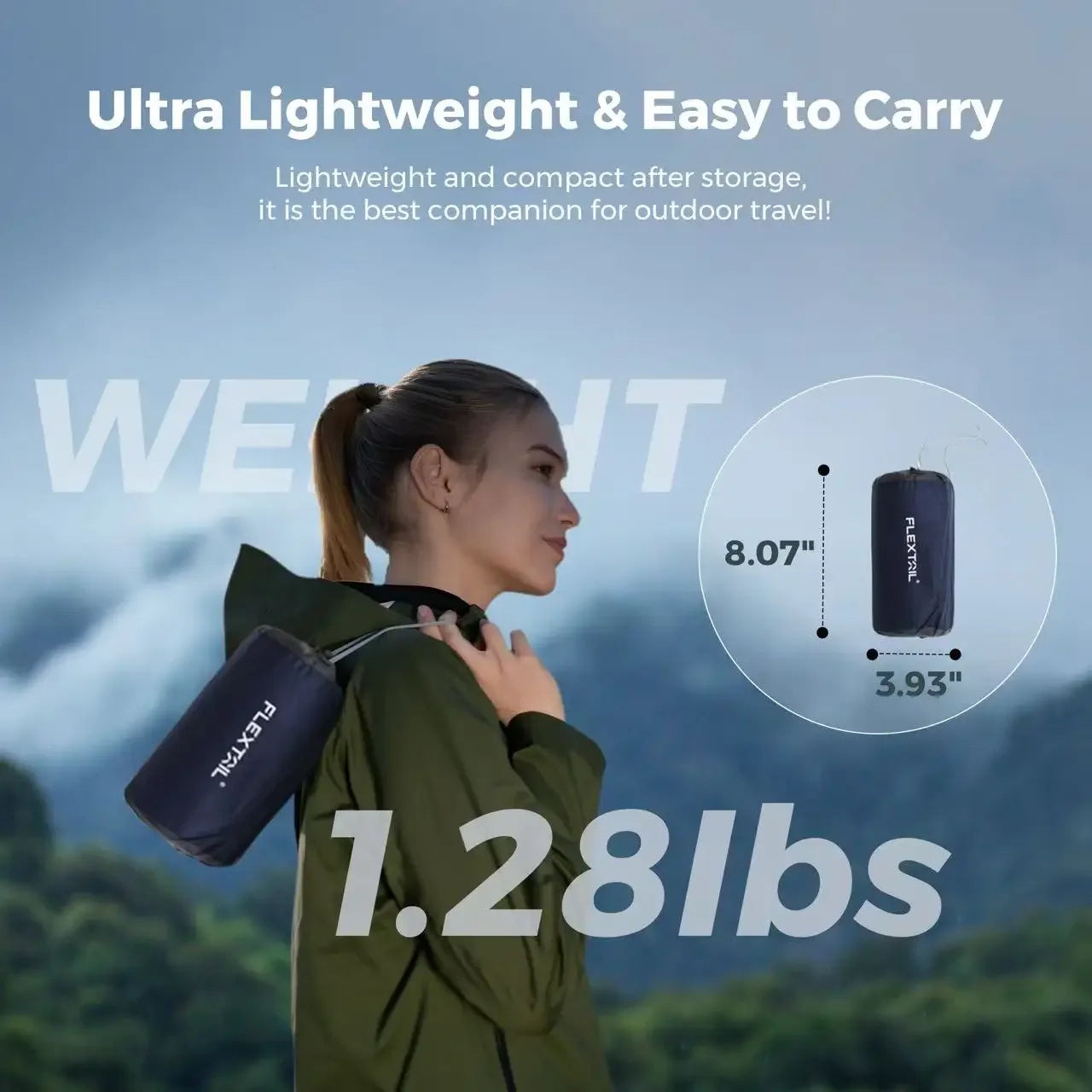 ZERO MATTRESS SLEEPING PAD With Nylon & TPU Material,Suitable for Camping, Picnic, Beach, Ergonomic Design,Water-Resistant