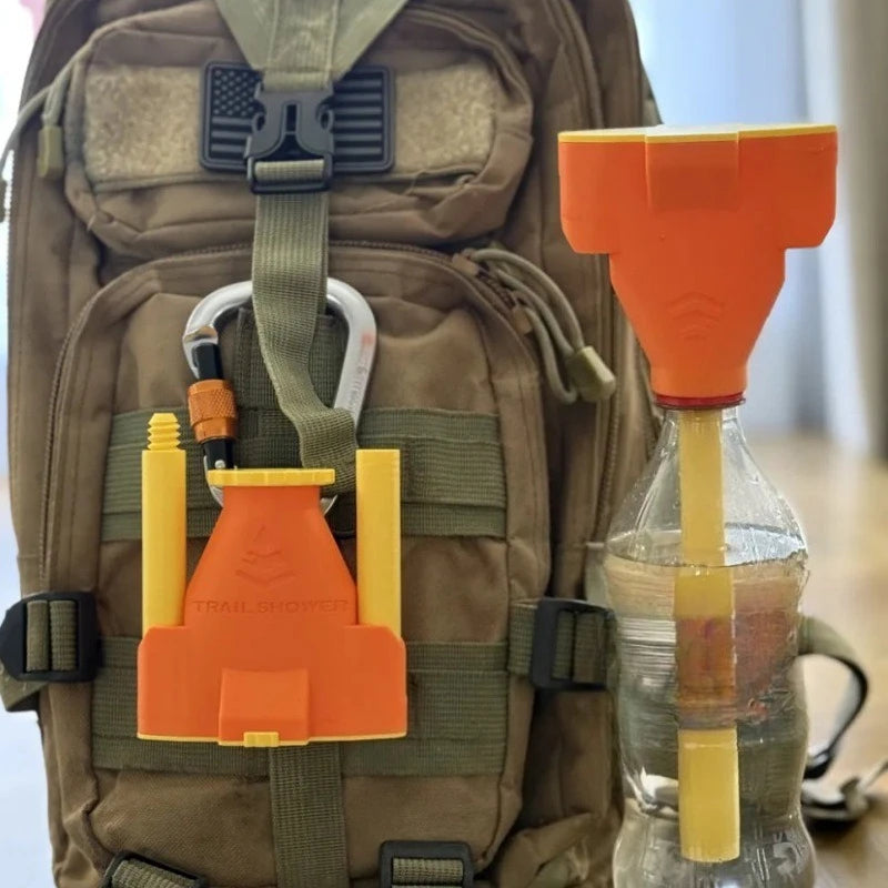 1pcs Portable Outdoor Camping Shower Device Compact Durable Camping Shower Kit Creative 3D Printed Gift for Outdoor Enthusiasts