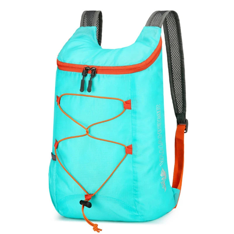 Camping Hiking Multifunctional Outdoor Folding Sports Backpack Ultra Lightweight Carrying Waterproof Nylon Fabric Fitness Bag