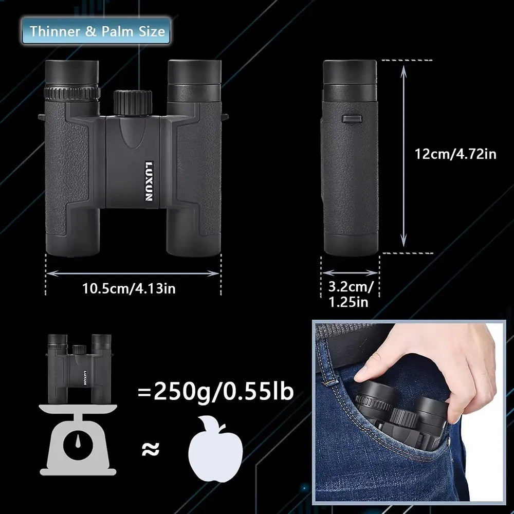 Binoculars 15x25 for Adults Waterproof Durable & Clear Binoculars with Low Light Night Vision for Sightseeing Concerts BirdWatch