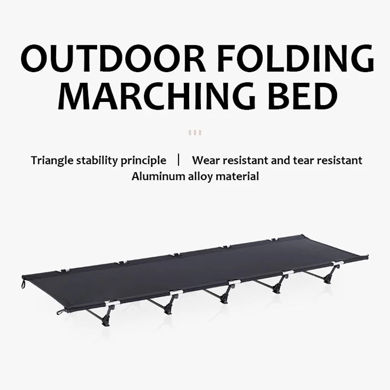 Outdoor Ultralight Camping cot, Hiking Folding Bed, Tent Foldable Bed Marching Bed, Aluminum alloy Single Cot