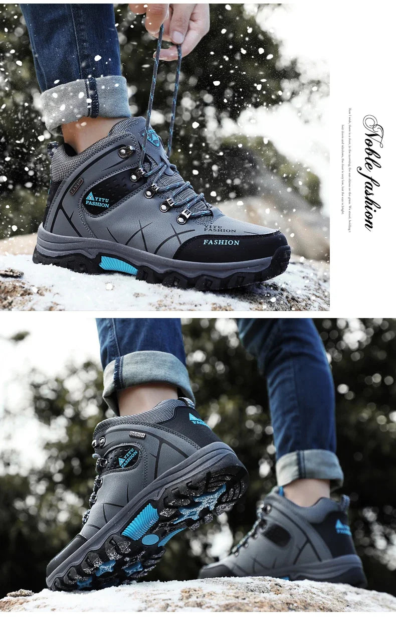 Hiking Shoes Men Ankle Boots Outdoor Camping Anti-collision Climbing Shoe Lace Up Climbing Trekking Sneakers