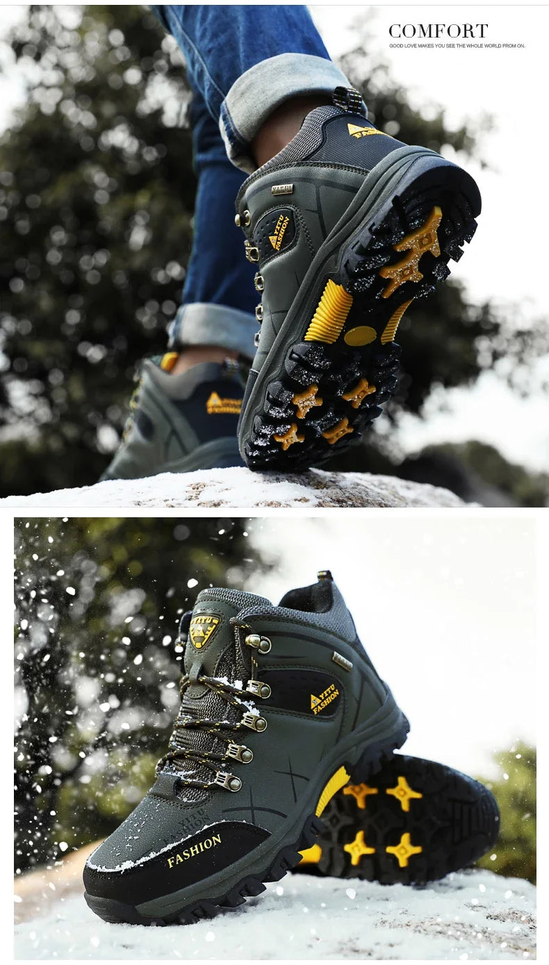 Hiking Shoes Men Ankle Boots Outdoor Camping Anti-collision Climbing Shoe Lace Up Climbing Trekking Sneakers