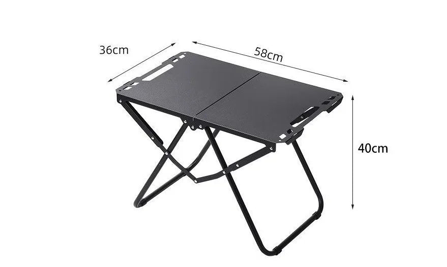 Table Outdoor Camping Tactics Folding Table Picnic Lightweight Portable Full Set Of Equipment Lamp Holder Portable
