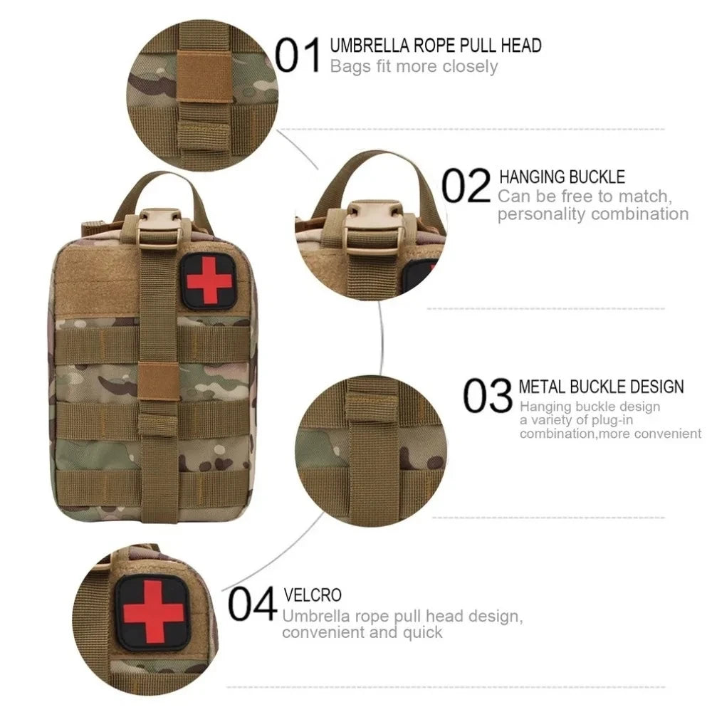 Tactical First Aid Kit Medical Kit Emergency Outdoor Camping Emergency Survival Tool Military Storage Bag Storage Bag