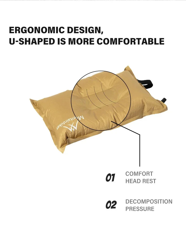 Camping Air Pillow High Rebound Compressible Travel Pillow 3D Ultralight Self Inflating Pillow Home Outdoor Camping Pillow
