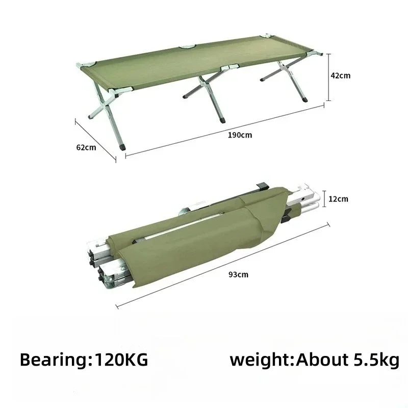 Outdoor Camping Cot Ultralight Portable Aluminum Alloy Bed Folding Sleeping Bed bivouac Hiking Picnic Double Stool Camping Bed