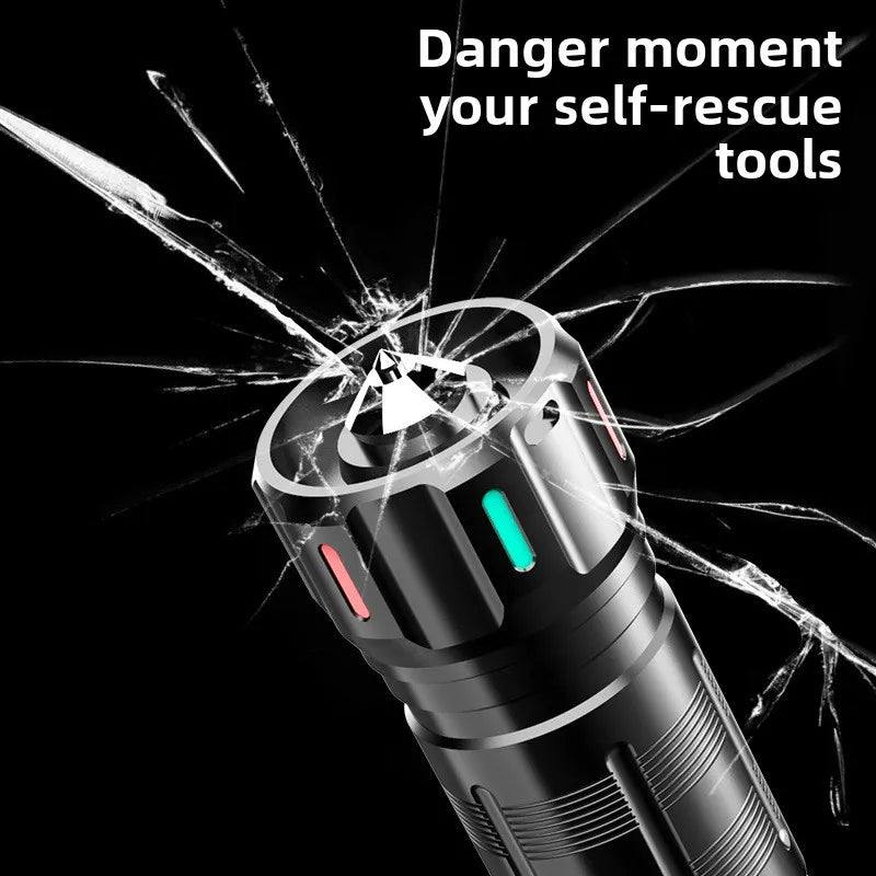 Flashlight, strong light charging, long-range ultra bright, household self-defense, outdoor portable small searchlight, LED zoom