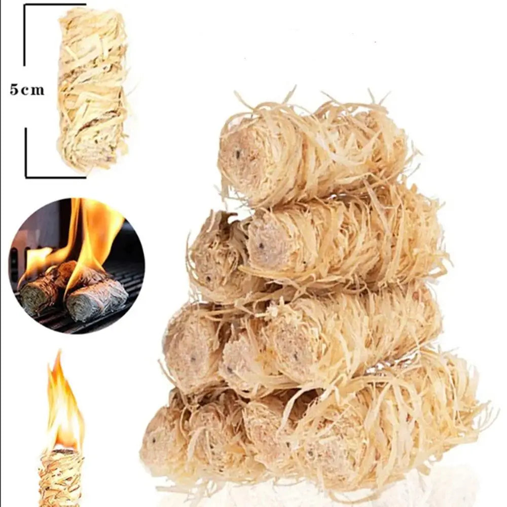10 pcs natural fire starter, wax wood stick, suitable for fireplace, barbecue stove, chimney oven, charcoal ignition