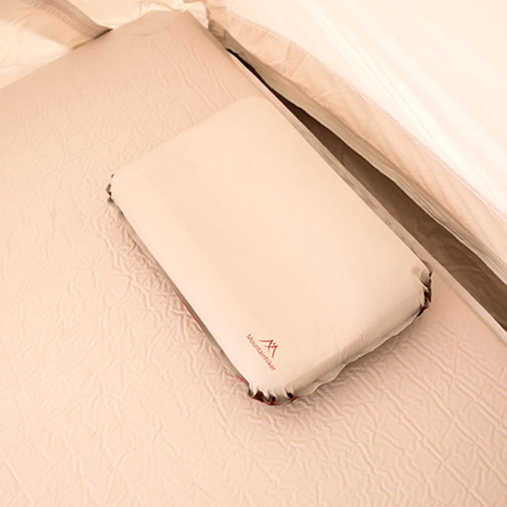 Camping Air Pillow High Rebound Compressible Travel Sponge Pillow Neck Protect Portable Self Inflating Pillow for Camping Hiking