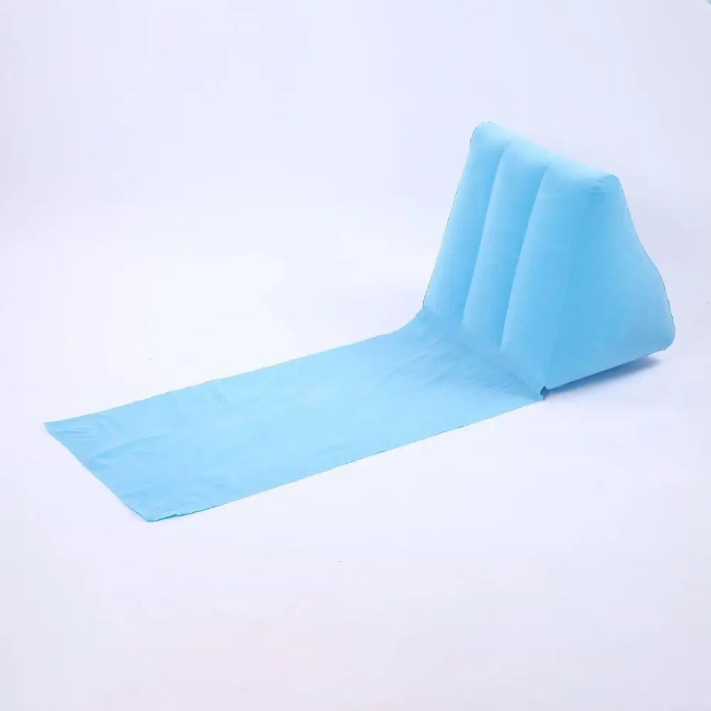 Outdoor Camping Pillow Triangular Cushion PVC Flocking Inflatable Pillow Folding Summer Beach Lying Pillow Travel Equipment Tool