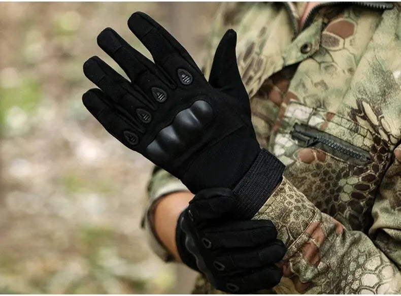 Tactical Military Gloves, Color Bullet Air Gun Shooting, Soldier Combat Anti Slip Bicycle All Finger Gloves, MEN'S Clothing GLOV