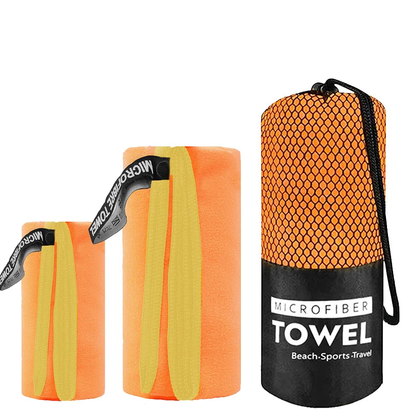 2 piece set quick drying towels for sports, fitness, swimming, beach, sweat water absorption, suitable for outdoor camping