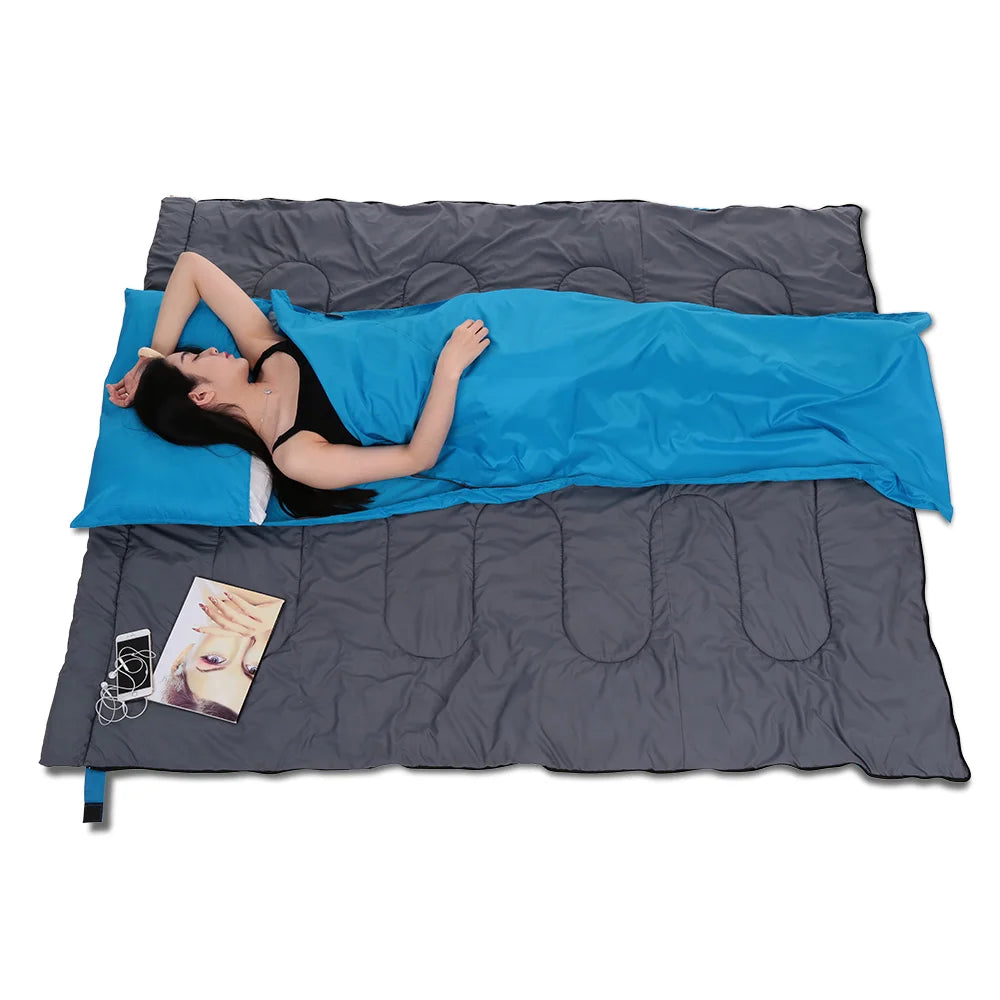 Sleeping Bag Lightweight Outdoor Liner Polyester Pongee Portable Single Sleeping Bags Camping Travel Hotel Sleep Bag 75*210CM
