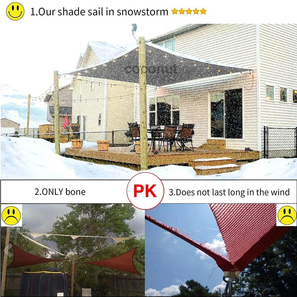 Big Sizes Rectangle Sun Shade Sail Waterproof Outdoor Garden Patio Party Sunscreen Awing Sun Canopy For Beach Camping Pool