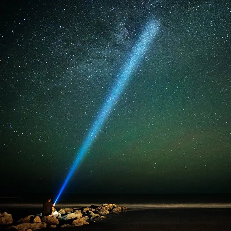 Flash Light Portable Rechargeable Spotlights High Power Led Flashlight Camping Ultra Powerful Protable Flashlight Lamp Work New