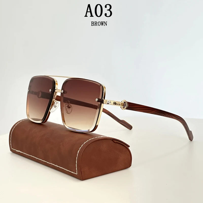 2023 Sunglasses For Men Square Sunglasses Women Trendy Luxe Vintage Fashion Glasses Retro Steampunk Shades Gafas De Sol Hombre