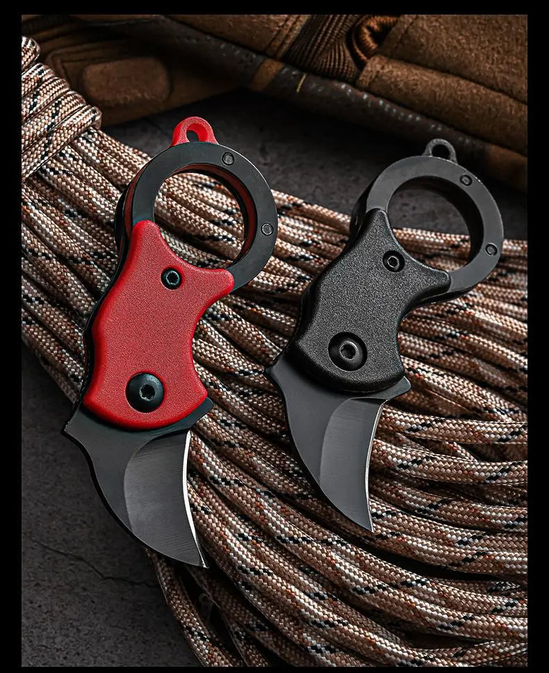 NEW Mini Keychain Pocket Knife Stainless Steel Camping Small Mini Portable Knife Peeler Fixed Blade Multi EDC Tool with Chain