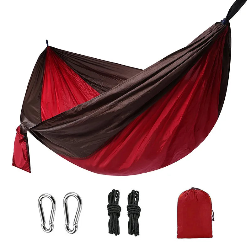 Ultralight Outdoor Hammock – Portable, Anti-Rollover, High Weight Capacity, Parachute Fabric Camping Double Hammock