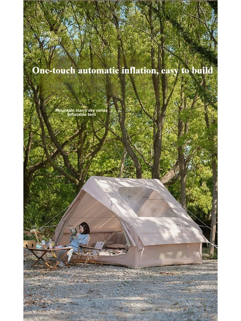 Outdoor Camping Automatic Inflatable Tent Outdoor Cabin Thickened Camping Rainproof Exquisite Camping 3-4 People Park Picnic