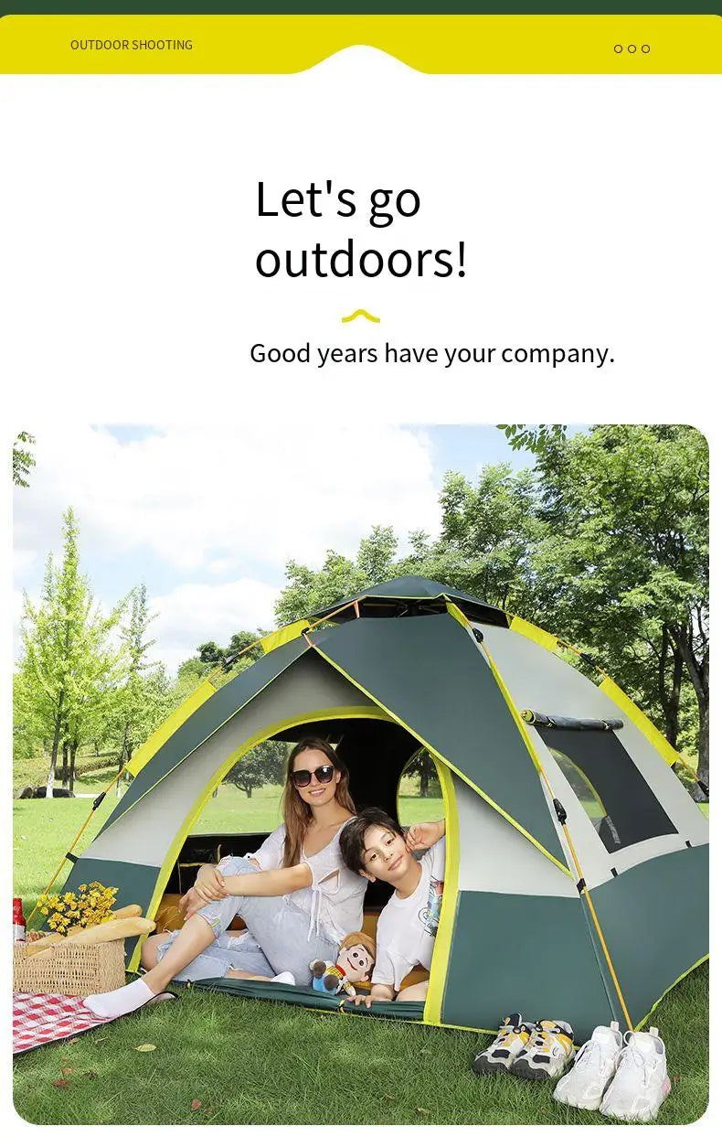 3-4 People Folding Tents, Automatically Opening Camping Tents, Portable Travel Tents, Suitable For Camping And  Hiking
