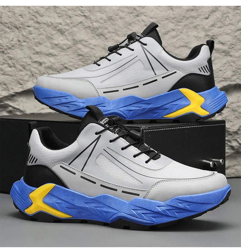 2025 New Men Hiking Shoes Outdoor Camping Resistant Non Slip Sneakers Male Casual Lightweight Lace-Up Walking Shoes