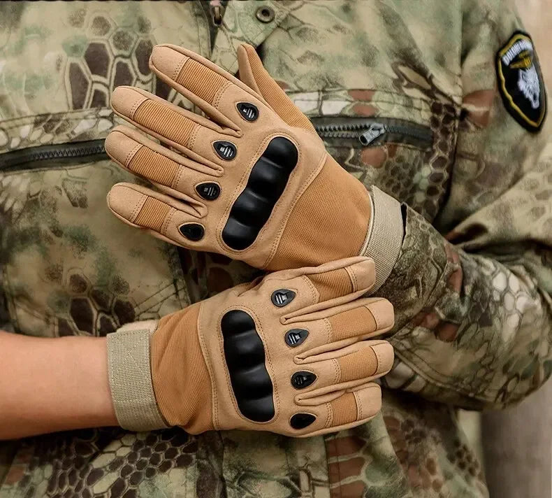 Tactical Military Gloves, Color Bullet Air Gun Shooting, Soldier Combat Anti Slip Bicycle All Finger Gloves, MEN'S Clothing GLOV