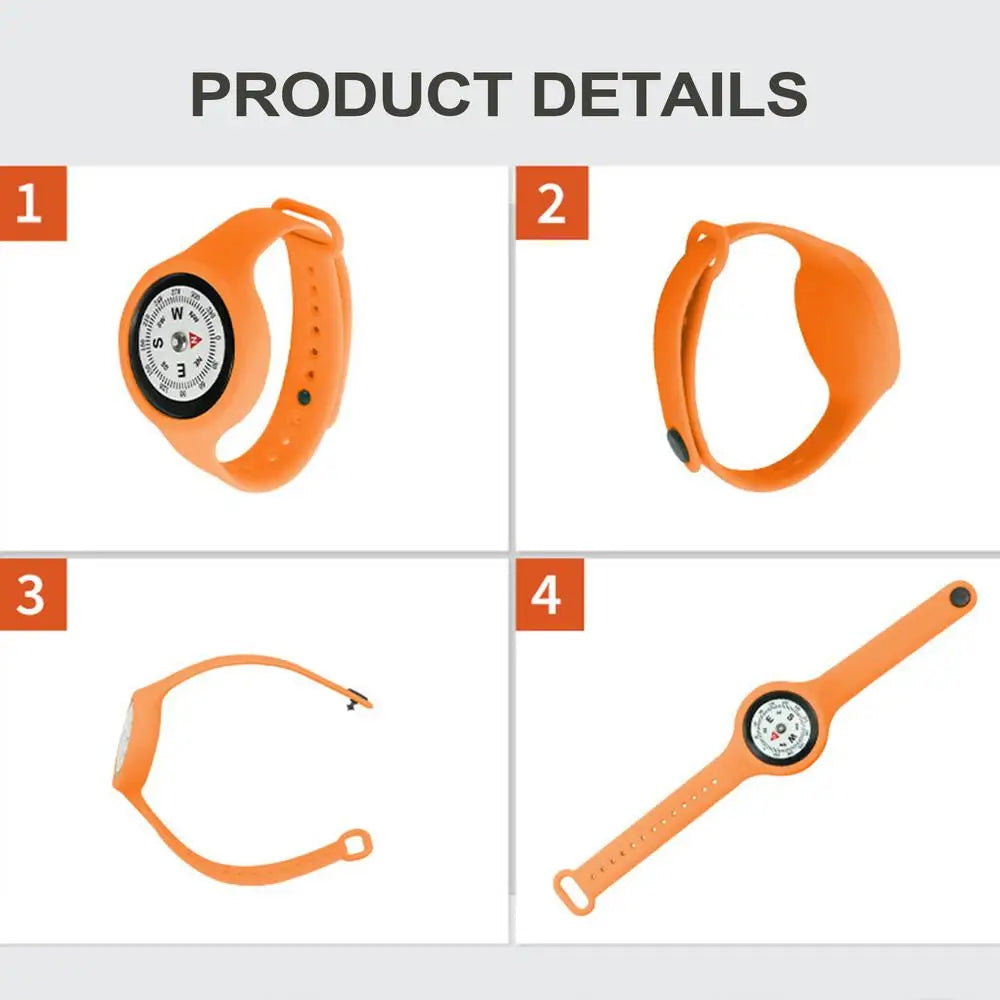 Compass Watch Adjustable durable High Precision Wearable Wrist Compass Suitable For Student Adult Outdoor Camping Hiking