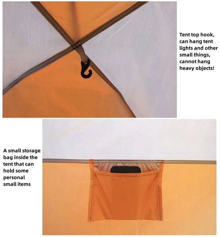 Portable Privacy Shower Tent Outdoor Waterproof Changing Room Shelter for Outdoor Camping Hiking Beach Toilet Shower Bathroom